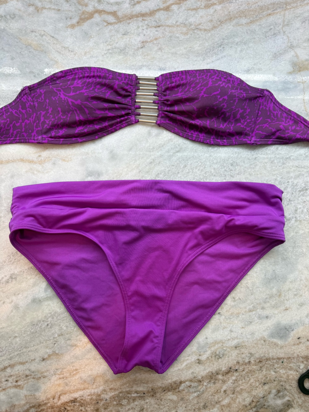 H&M Purple Bandeau Bikini Set